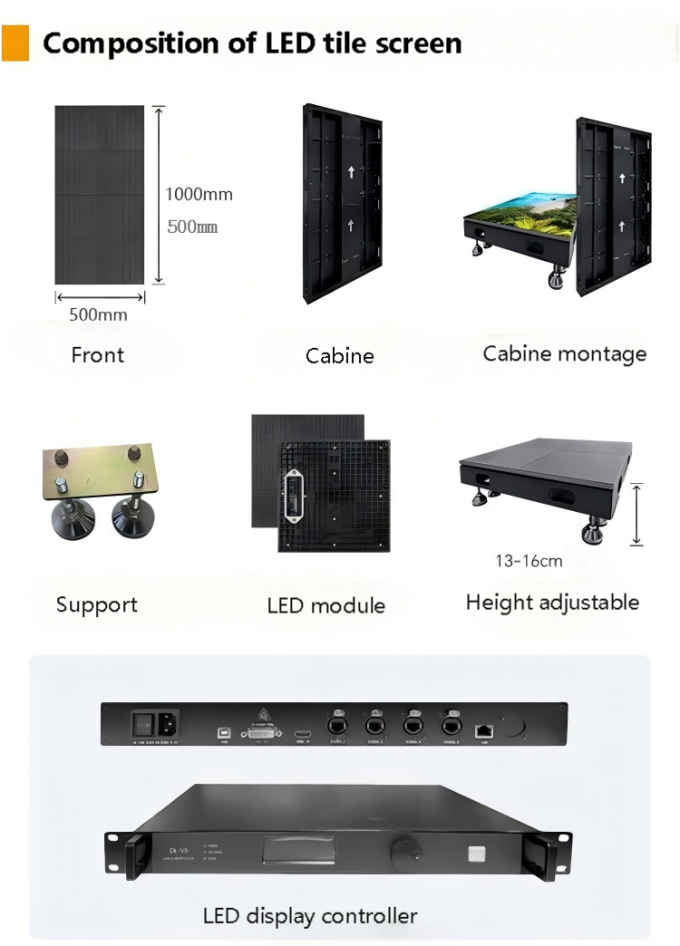 Full Color LED Display Floor Tile led Screen Sensory LED Screen