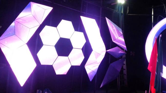 Hotel GOB Hex Led Display Panel Screen Full Color 600mm P4mm