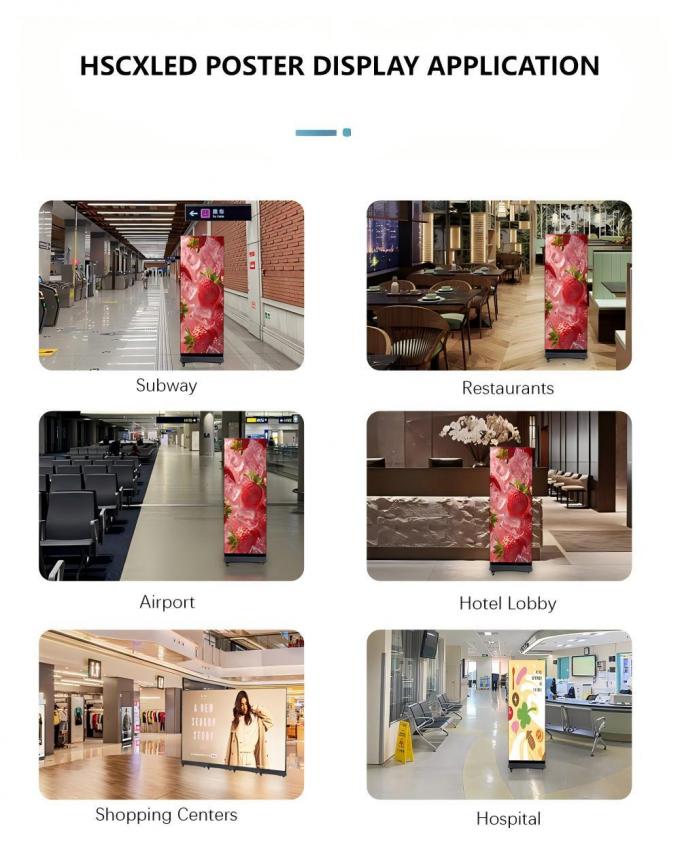 P1.53 Foldable LED poster screen LED Poster Display
