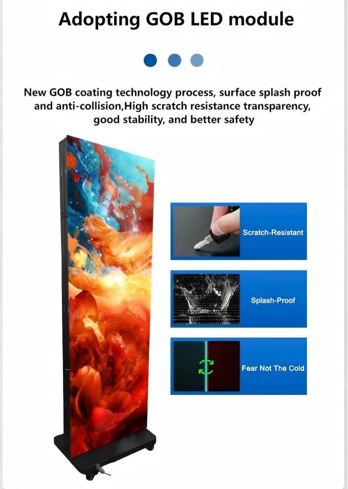 P2.5 Tri Fold Poster Led display Foldable led Screen Double Sided led ...