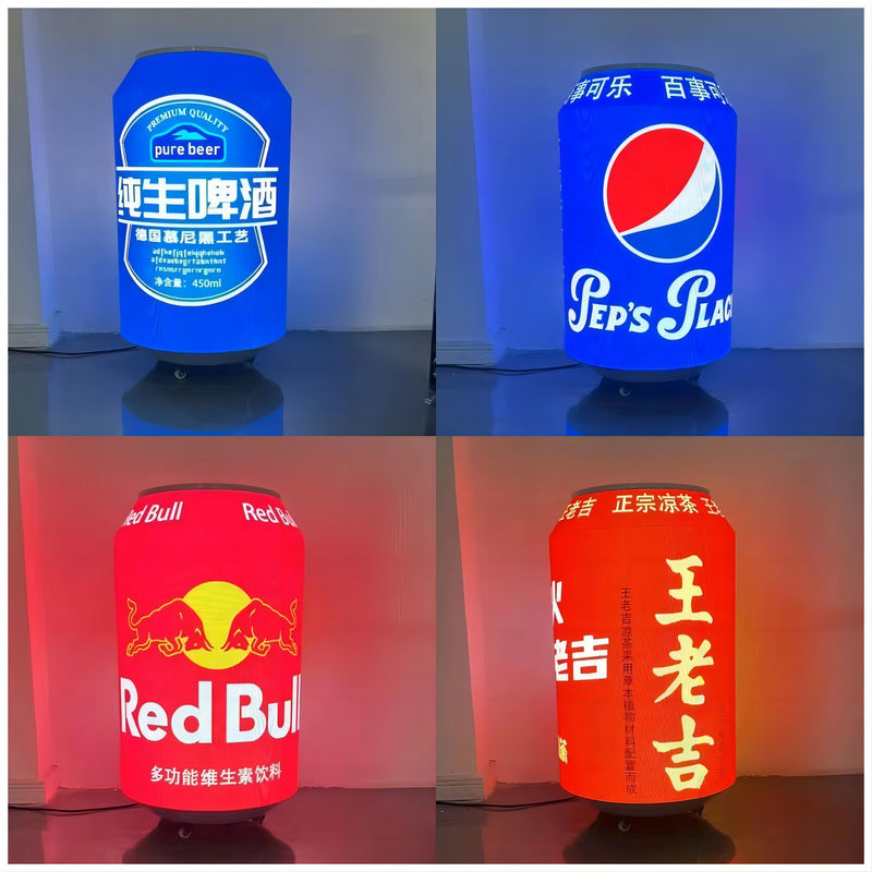 Indoor Advertising Flexible Led Display Screen Beer led display Cola ...