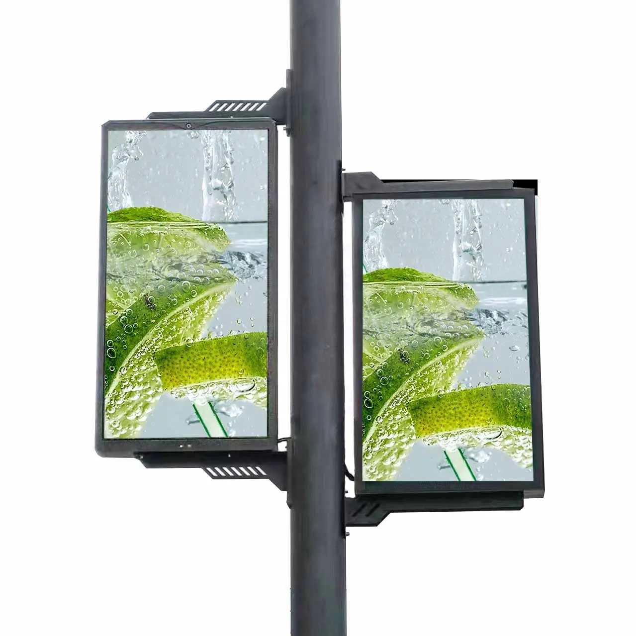 P4 Outdoor Street Light Pole LED Display Standing Street LED Screen