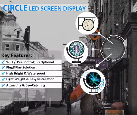 Seamless 1R1G1B Round Led Display Panel P4mm Die Casting Aluminum