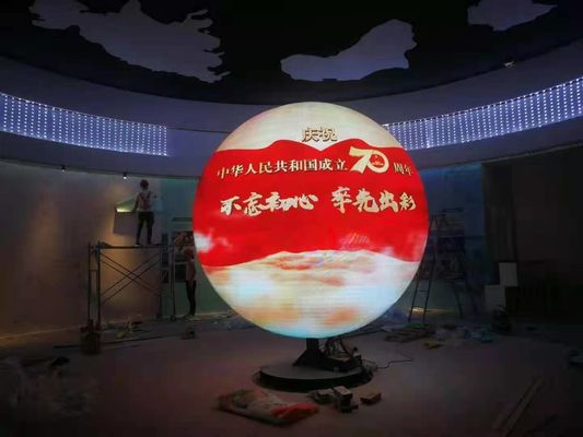 Outdoor P6 Spherical Led Display Ball Screen Full Colour Custom Made
