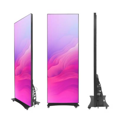 Floor Standing Led Digital Poster Display Control Wifi USB Movable ...