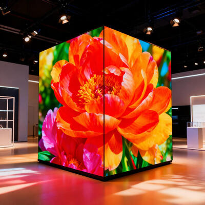 Indoor Square Pillar LED Screen 90-degree Column Body Shape Led Display ...