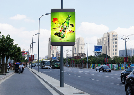 Solar Powered Pole Led Display WIFI 3G 4G P4 P5 Led Panels Outdoor 1920HZ