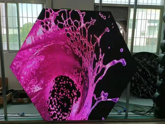Hexagon Creative Led Signs Screen Customized hex led display Full Color ...
