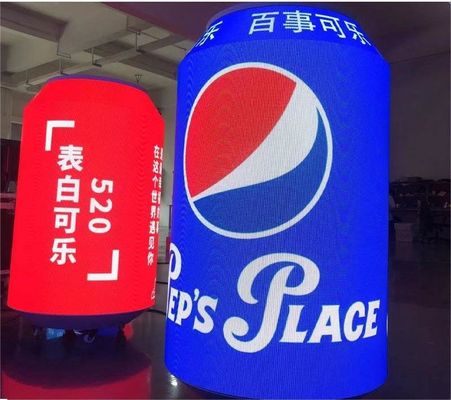 Indoor Advertising Flexible Led Display Screen Beer led display Cola ...