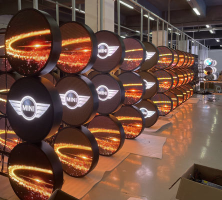 Customized LOGO Circular LED Display , P4 LED Screen Module at 3840HZ ...